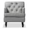 Baxton Studio Bethany Modern Grey Upholstered Button-tufted Rocking Chair 122-6760 - alternate 1